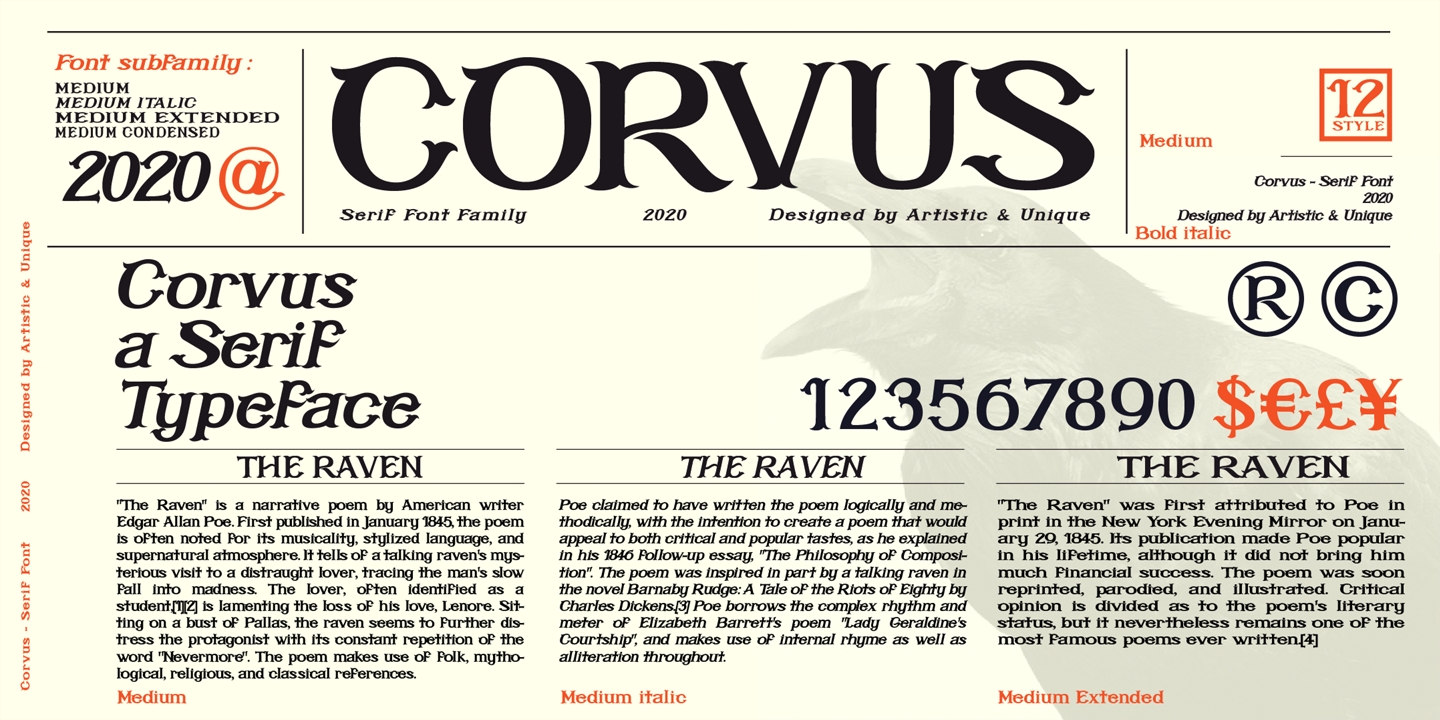 Przykładowa czcionka Corvus #10